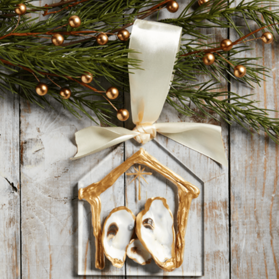 Mud Pie Oyster Nativity Ornament - Mud Pie