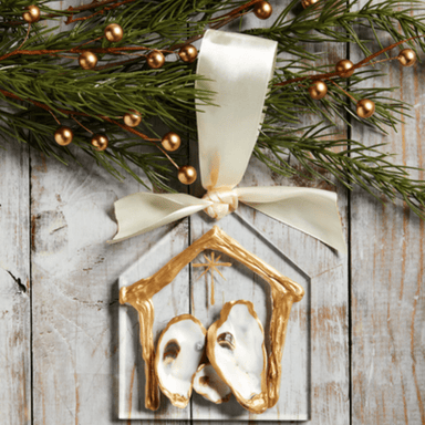 Mud Pie Oyster Nativity Ornament - Mud Pie