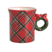 Mud Pie Tartan Figural Handle Mug - Mud Pie