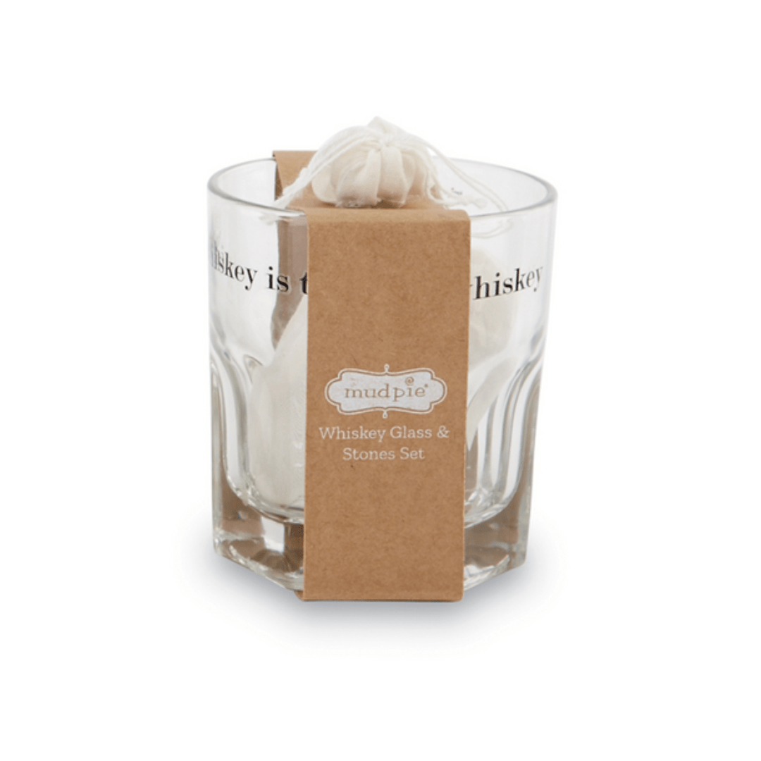 Mud Pie Whiskey Stone Glass Set - Whiskey - Mud Pie