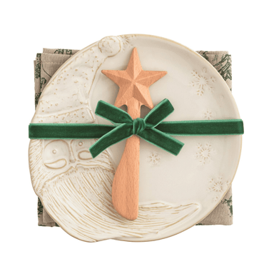 Mud Pie White Xmas Appetizer Plate Set - Mud Pie