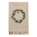 Mud Pie White Xmas Embroidered Towel - Mud Pie