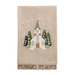 Mud Pie White Xmas Embroidered Towel - Mud Pie