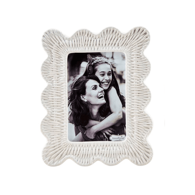 Mud Pie Wicker Stoneware Frame - Mud Pie