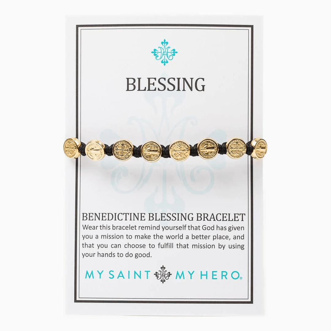 My Saint My Hero Benedictine Blessing Bracelet - Gold - My Saint My Hero