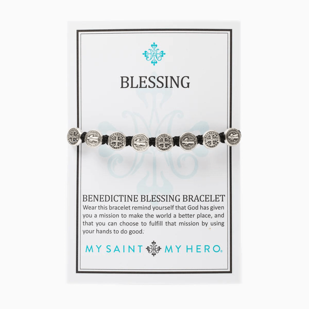 My Saint My Hero Benedictine Blessing Bracelet - Silver - My Saint My Hero