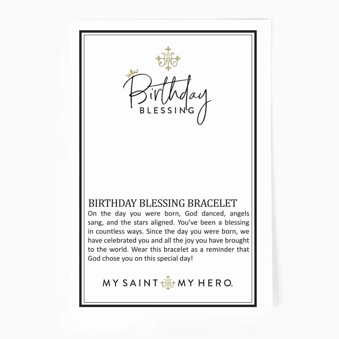 My Saint My Hero Birthday Blessing Bracelet - Pearl - My Saint My Hero