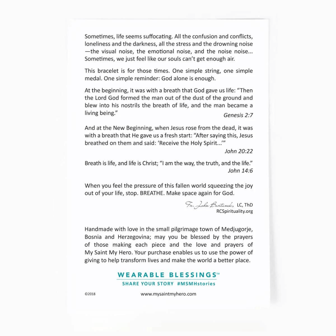 My Saint My Hero Breathe Bracelet - Gold - My Saint My Hero