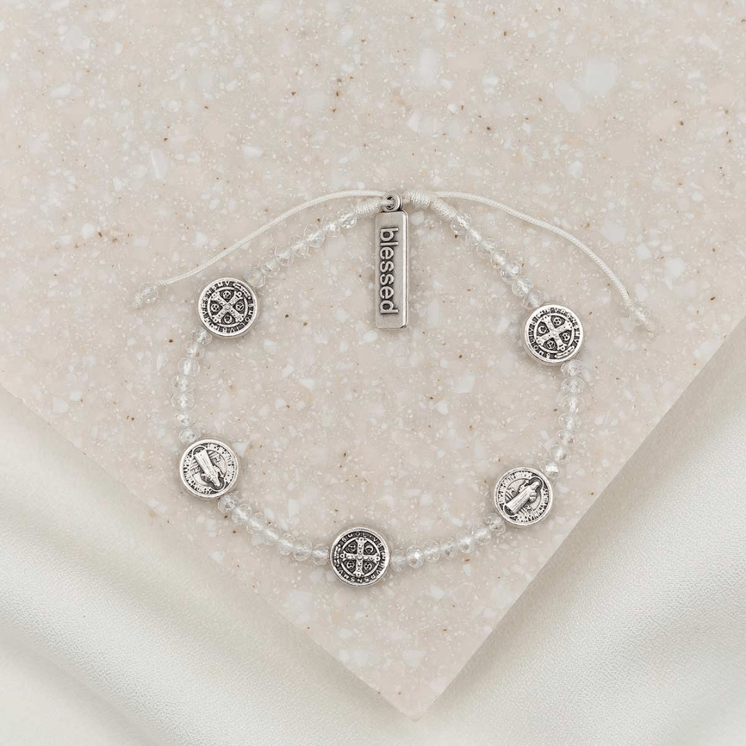 My Saint My Hero Gratitude Crystal Bracelet - Silver - My Saint My Hero