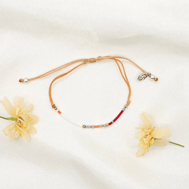 My Saint My Hero Kindness Morse Code Bracelet - Tan/Multi - My Saint My Hero