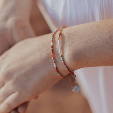 My Saint My Hero Kindness Morse Code Bracelet - Tan/Multi - My Saint My Hero