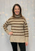 Mystree Stripe Turtle Neck Sweater - Mystree