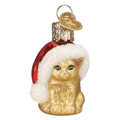 Old World Christmas Mini Santa's Kitten Ornament - Old World Christmas