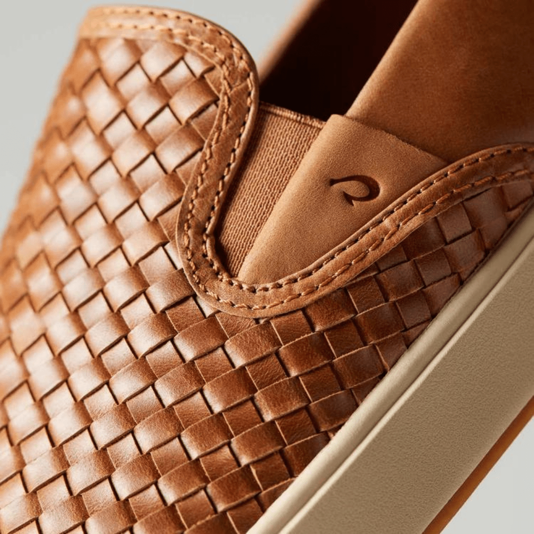 Oluaki Lae'ahi Lauhala Woven Slip Ons - Fox - Olukai
