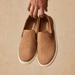 Olukai Lae'ahi Kapa Slip Ons - Tan/Dark Wood - Olukai