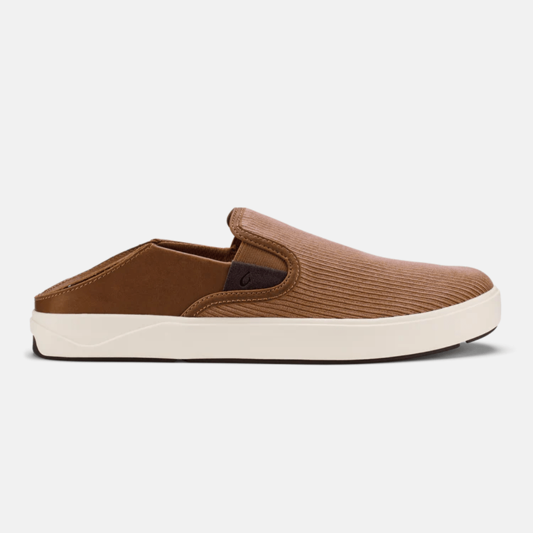 Olukai Lae'ahi Kapa Slip Ons - Tan/Dark Wood - Olukai