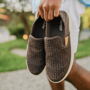 Olukai Lae'ahi Lauhala Sneaker - Dark Java - Olukai