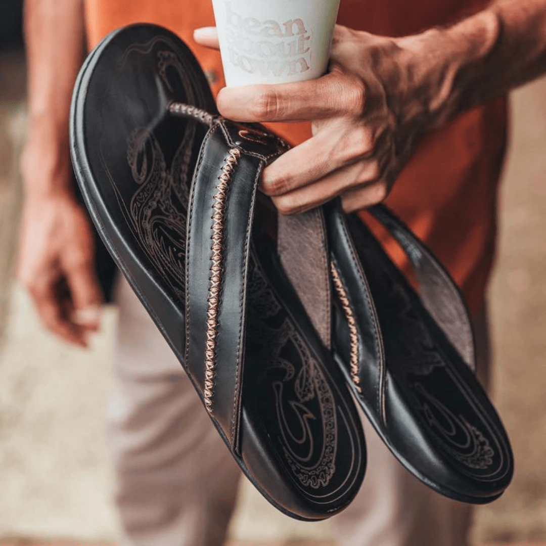 Olukai Mea Ola Flip Flops - Dark Java - Olukai