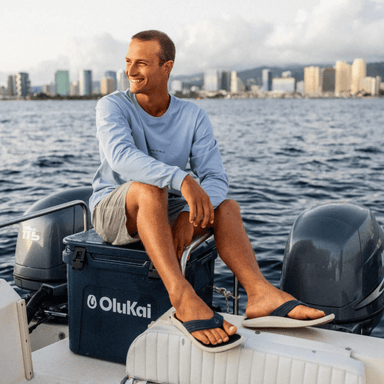 Olukai Men's Ulele Flip Flop - Trench Blue - Olukai