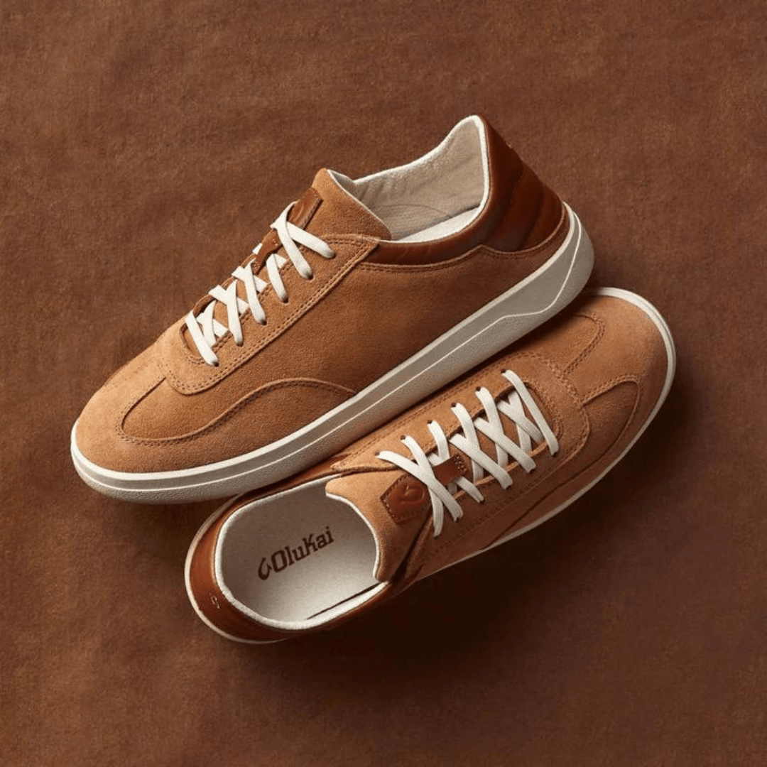 Olukai Punini Suede Sneakers - Tan/Toffee - Olukai
