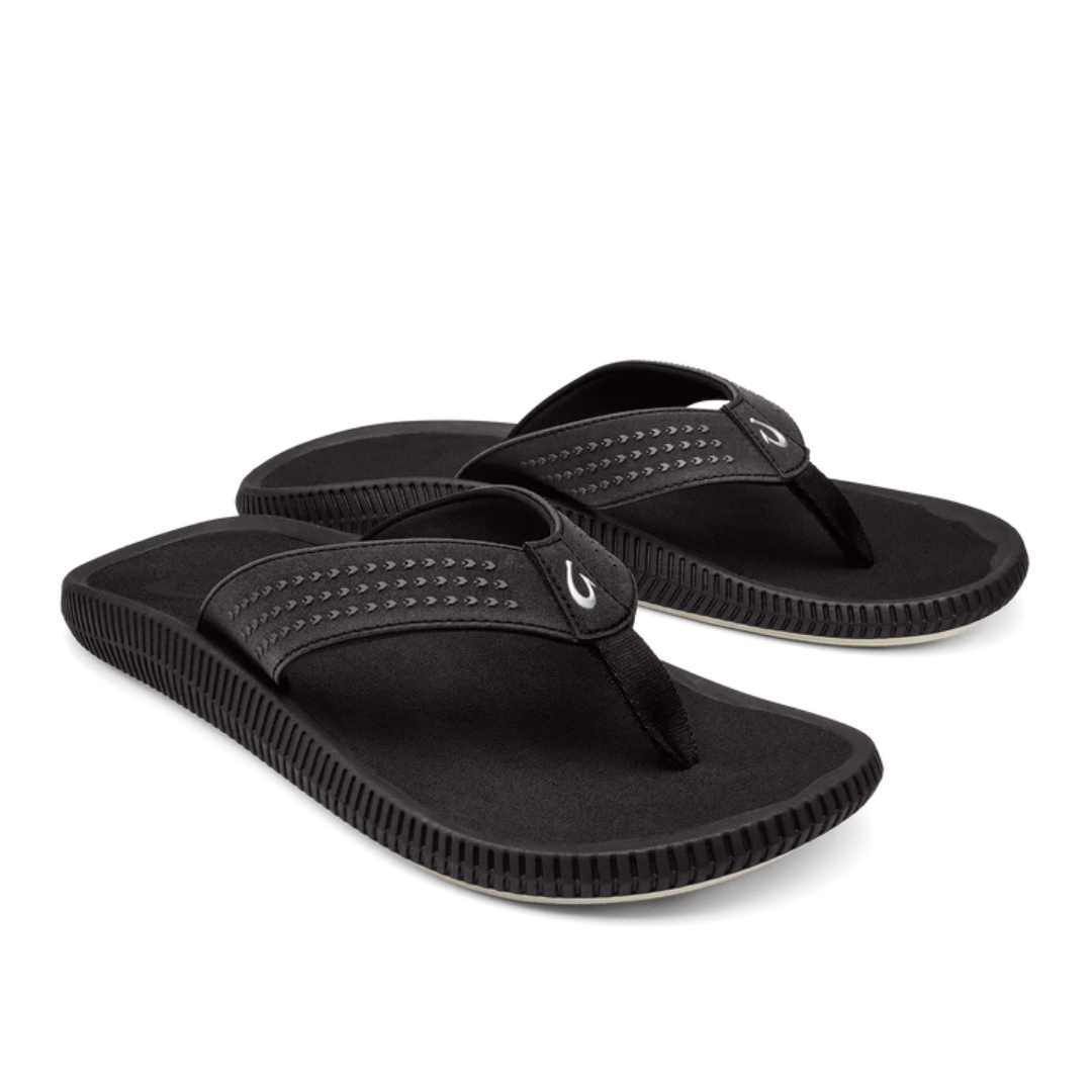 Olukai Ulele Flip Flops - Black - Olukai