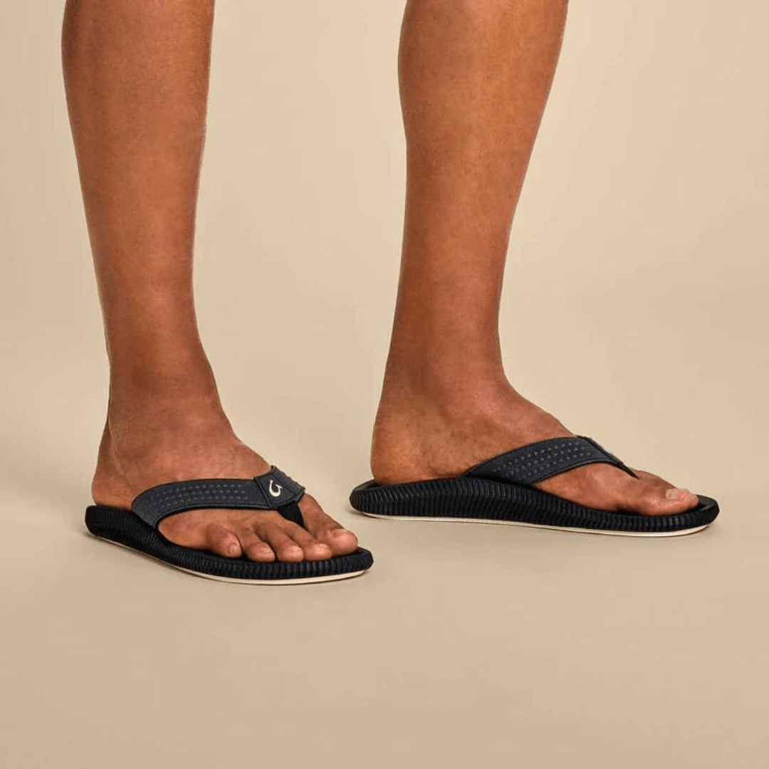 Olukai Ulele Flip Flops - Black - Olukai