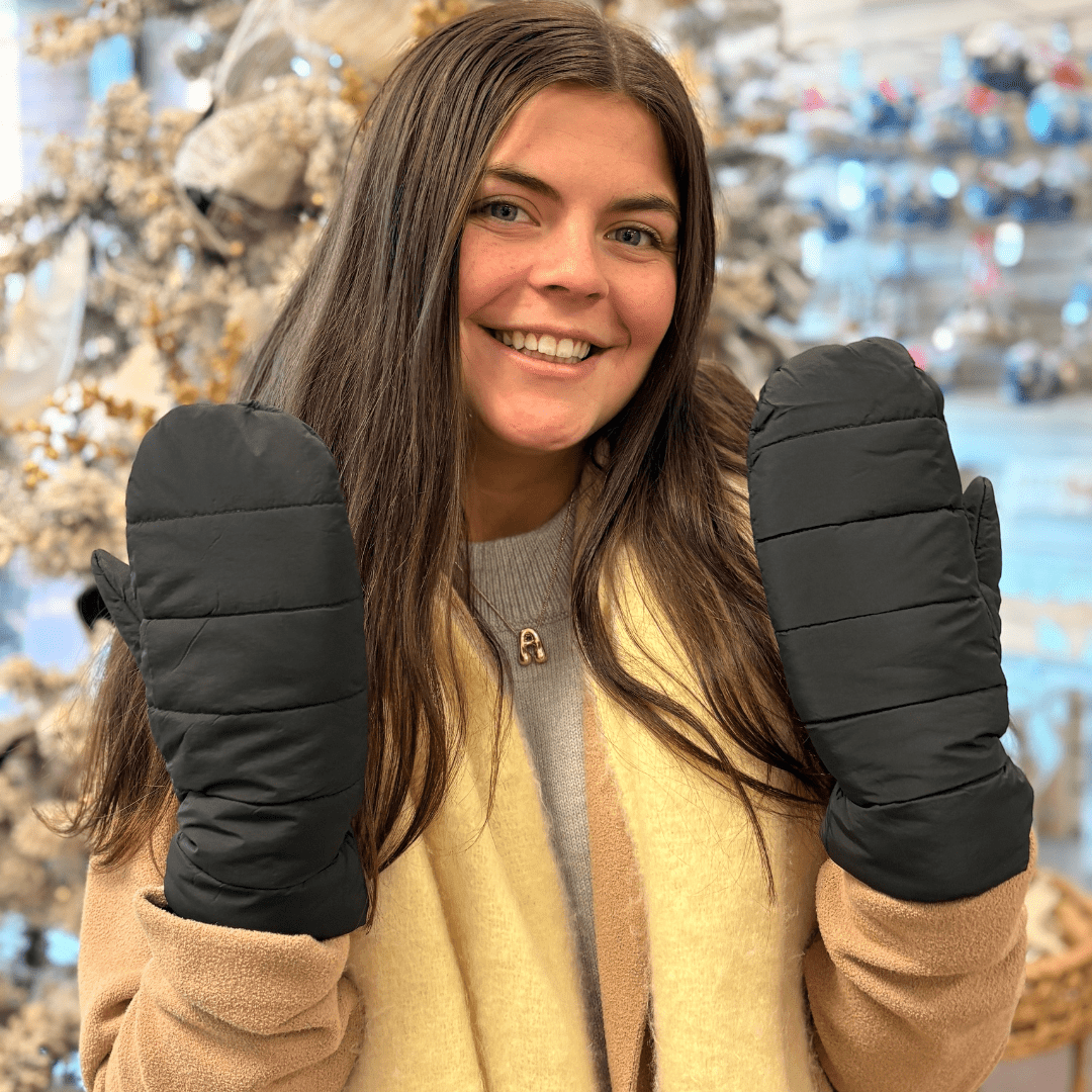 Puffer Mittens - Black - Very Moda