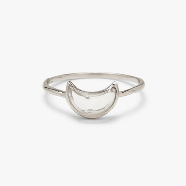 Pura Vida Moonstone Moon Ring - Silver - Pura Vida