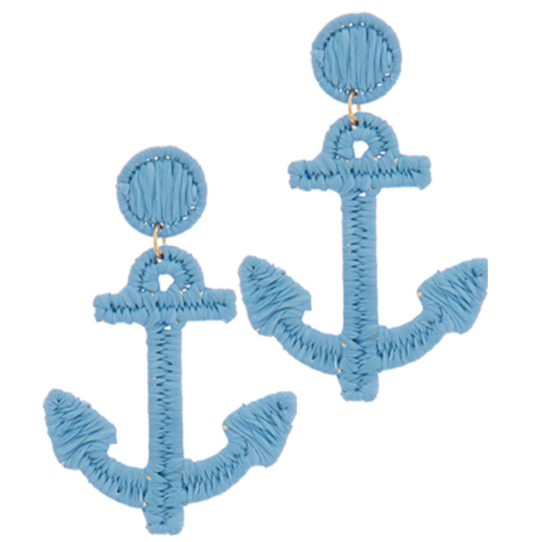 Raffia Anchor Earrings - Golden Stella
