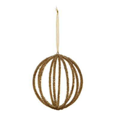 Raz Antique Gold Beaded Ball Ornament - Raz Imports, Inc.