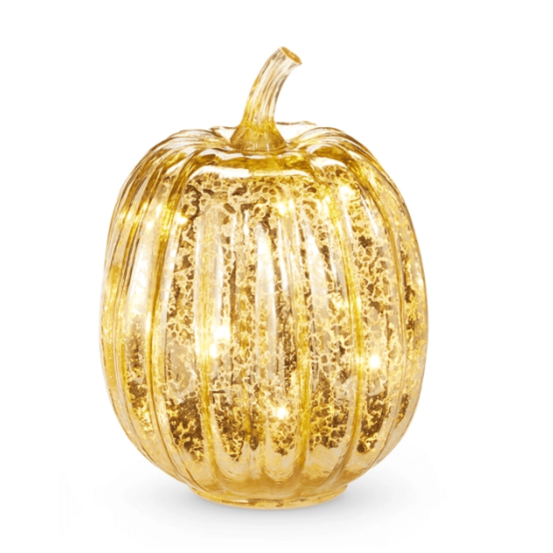 Raz Lighted Gold Glass Pumpkins - Raz Imports, Inc.