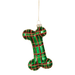 Raz Plaid Dog Bone Ornament - Raz Imports, Inc.