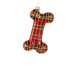 Raz Plaid Dog Bone Ornament - Raz Imports, Inc.
