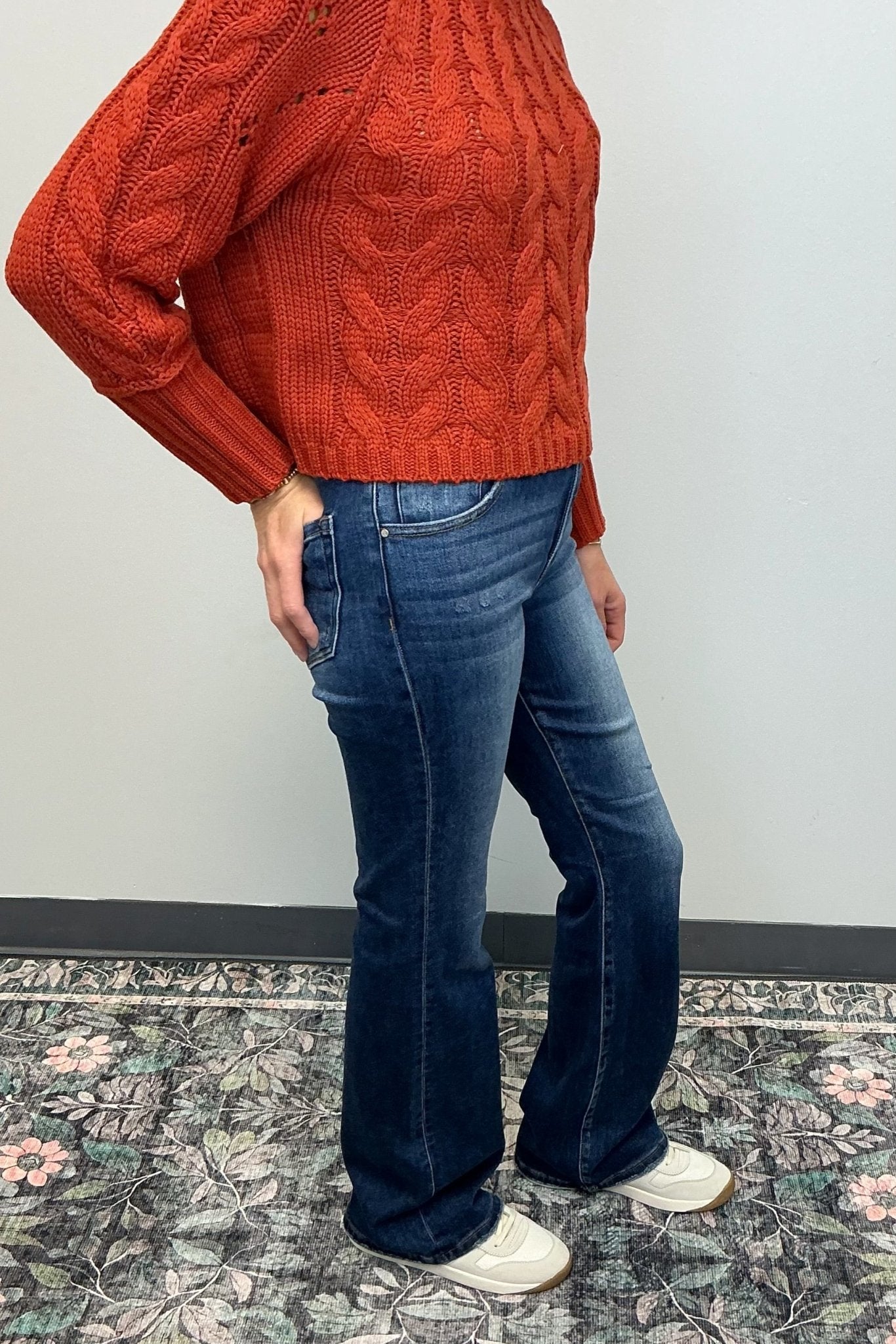 Risen Jeans High Rise Boot Cut - Dark Wash - Risen Jeans