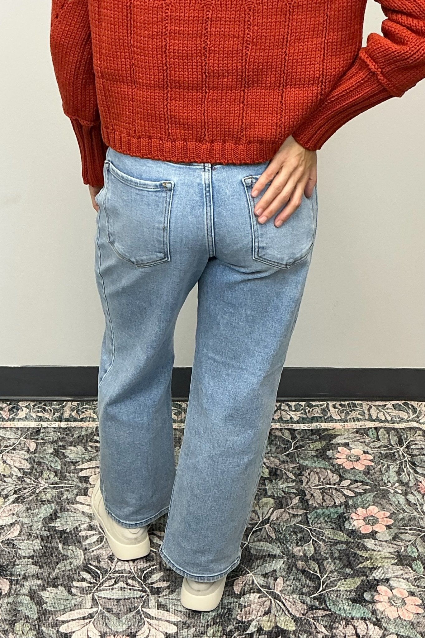 Risen Jeans High Rise Crop - Light Wash - Risen Jeans