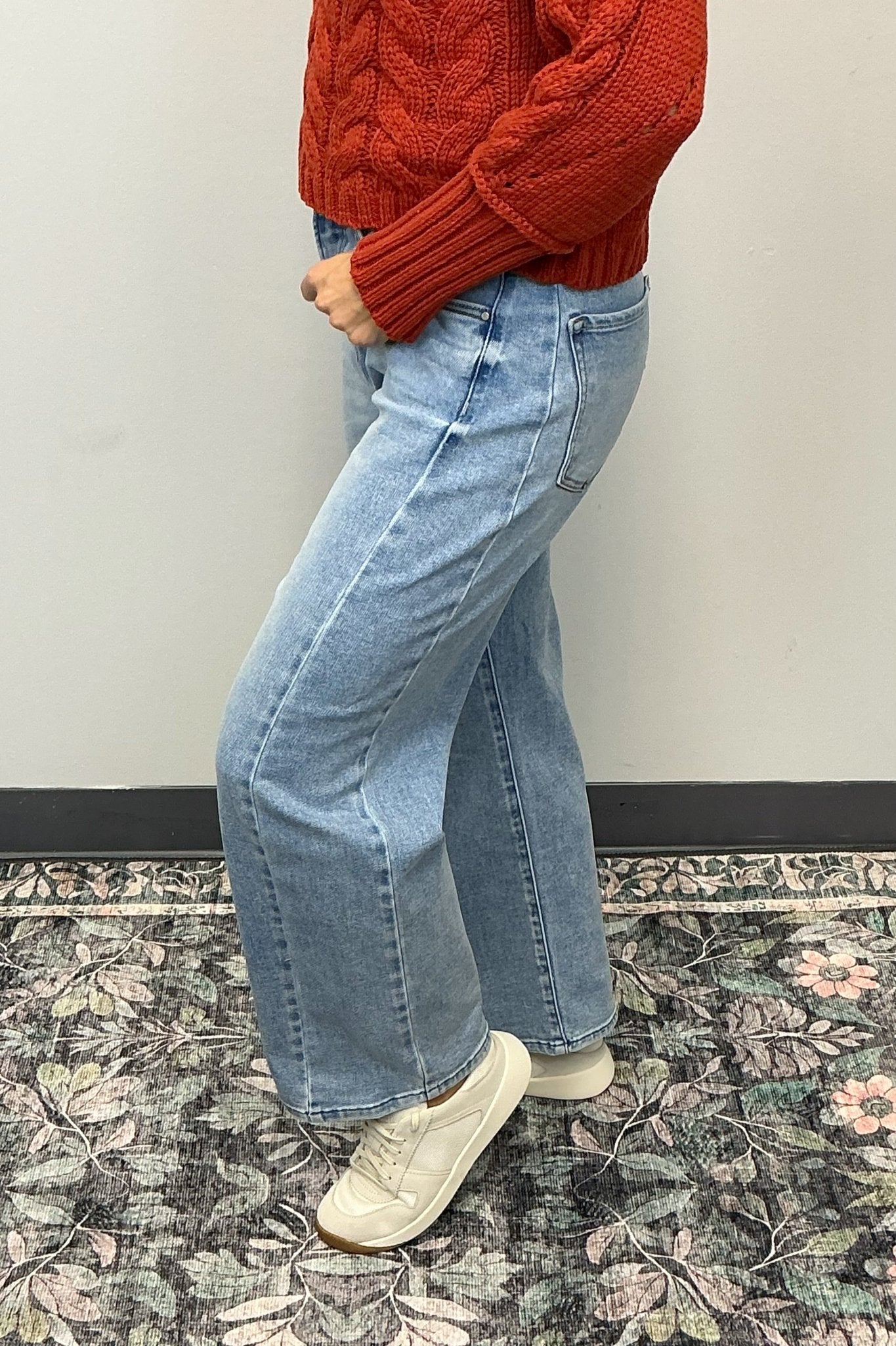 Risen Jeans High Rise Crop - Light Wash - Risen Jeans