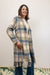 Sadie & Sage Not So Prim Plaid Coat w Fringe - Sadie & Sage