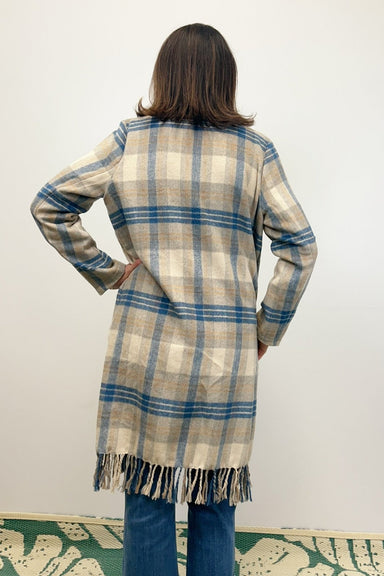 Sadie & Sage Not So Prim Plaid Coat w Fringe - Sadie & Sage