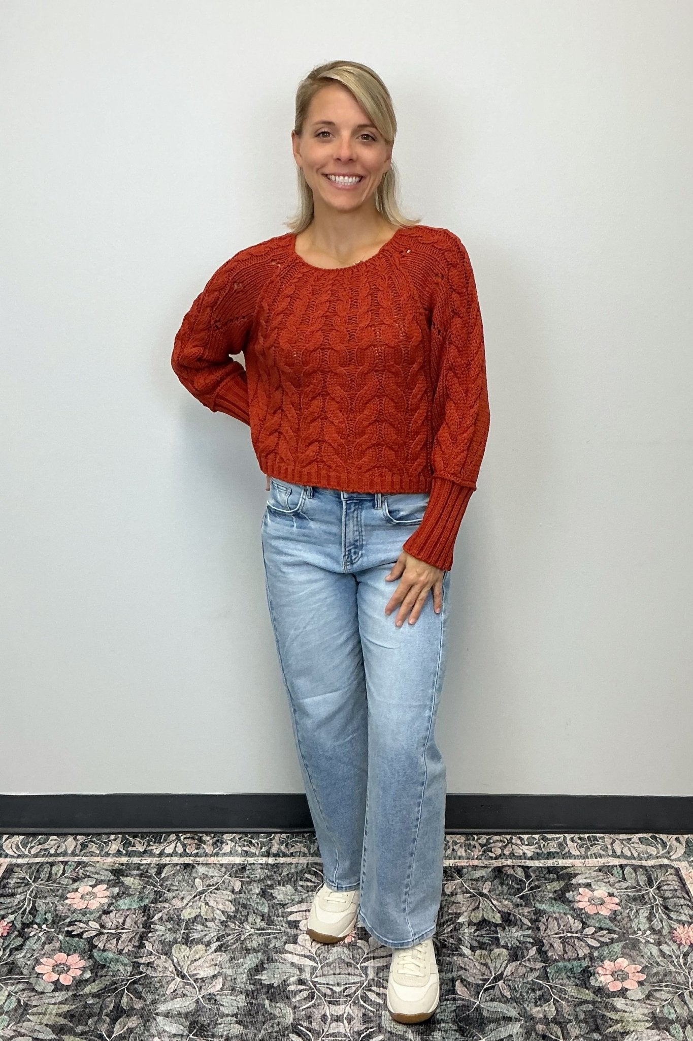 Six Fifty Alexa Boat Neck Sweater - Brick - Six Fifty