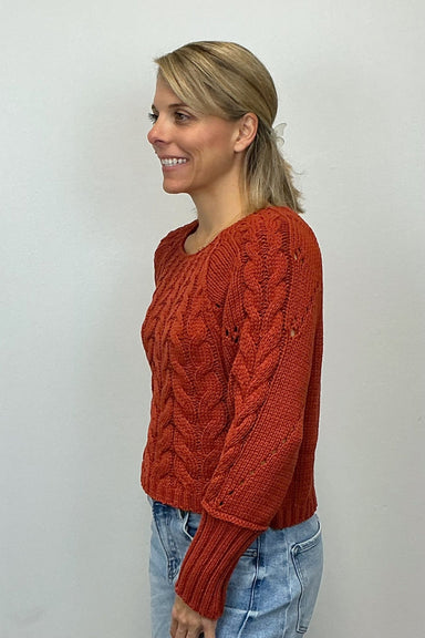 Six Fifty Alexa Boat Neck Sweater - Brick - Six Fifty