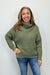 Six Fifty Delaney Oversized Turtleneck Sweater - Olive - Six Fifty