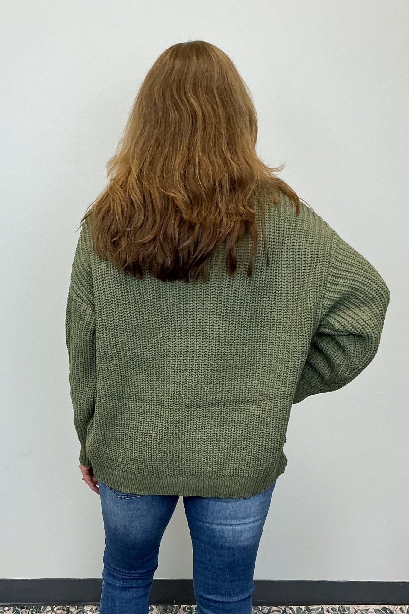 Six Fifty Delaney Oversized Turtleneck Sweater - Olive - Six Fifty
