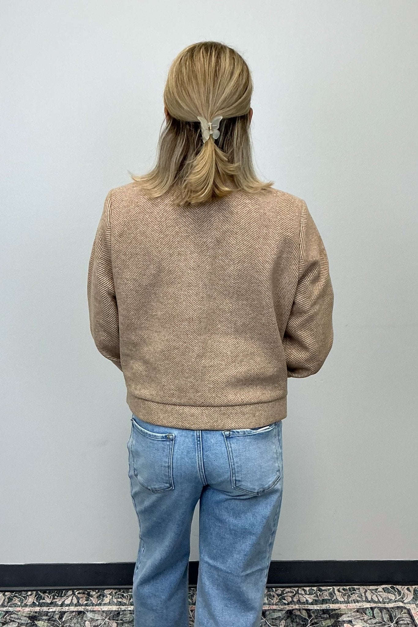 Six Fifty Katrina Herringbone Jacket - Camel - Six Fifty