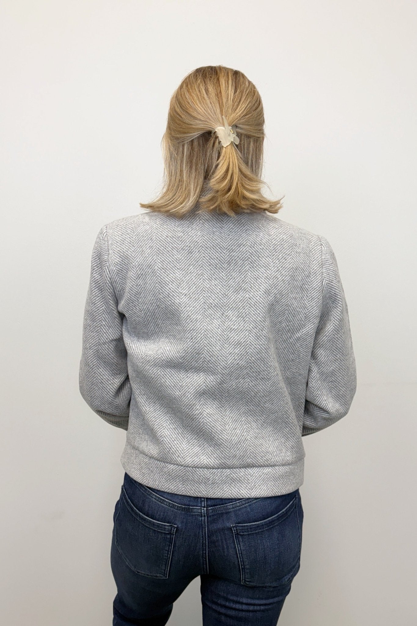 Six Fifty Katrina Herringbone Jacket - Grey - Six Fifty