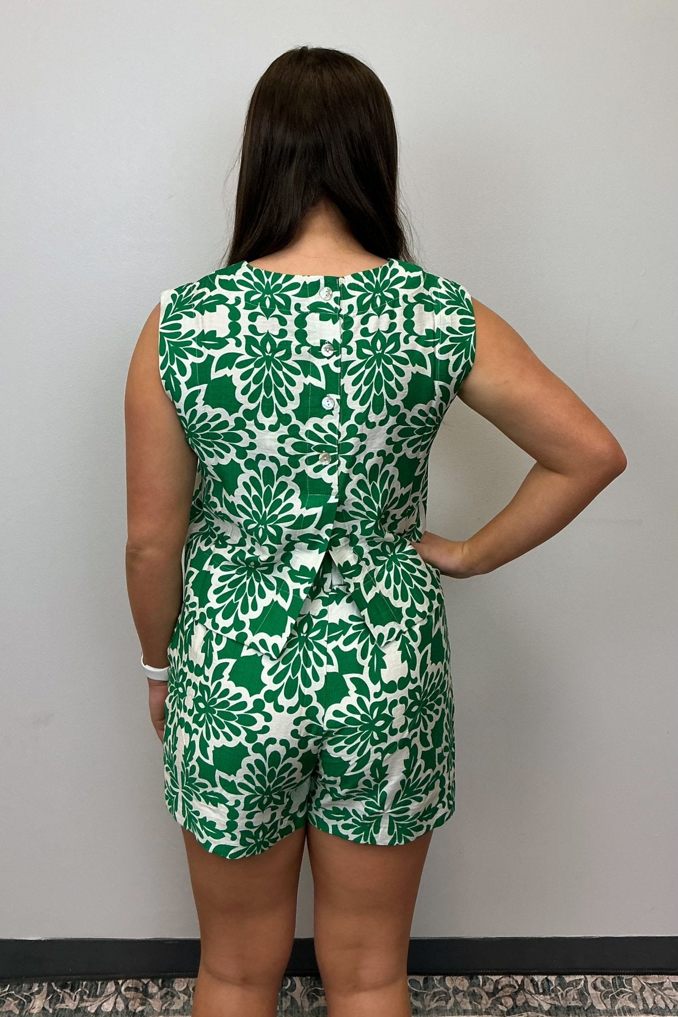 Skies are Blue Green/Ivory Tank - Skies are Blue