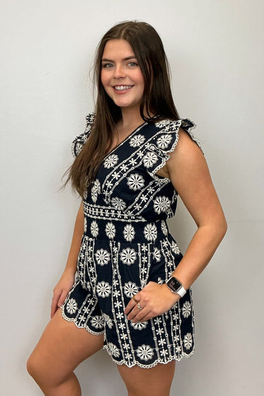 Skies are Blue Navy Romper - Skies are Blue