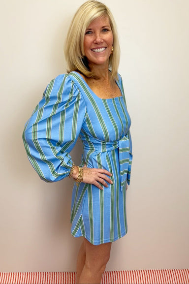 Smith & Quinn Crew Dress - Hydrangea Stripe - Smith & Quinn