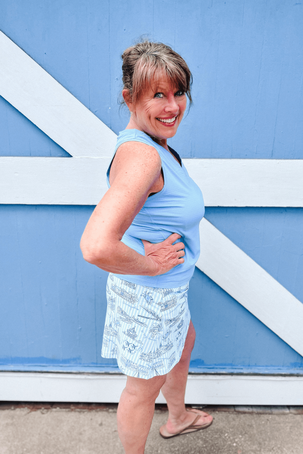 Smith & Quinn Quinn Skort - Blue Annapolitan - Smith & Quinn