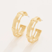 Spartina Basket Weave Hoop Earrings - Gold - Spartina