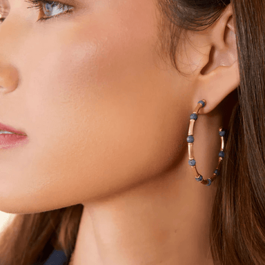 Spartina Calm Waters Hoop Earrings - Blue Coral - Spartina